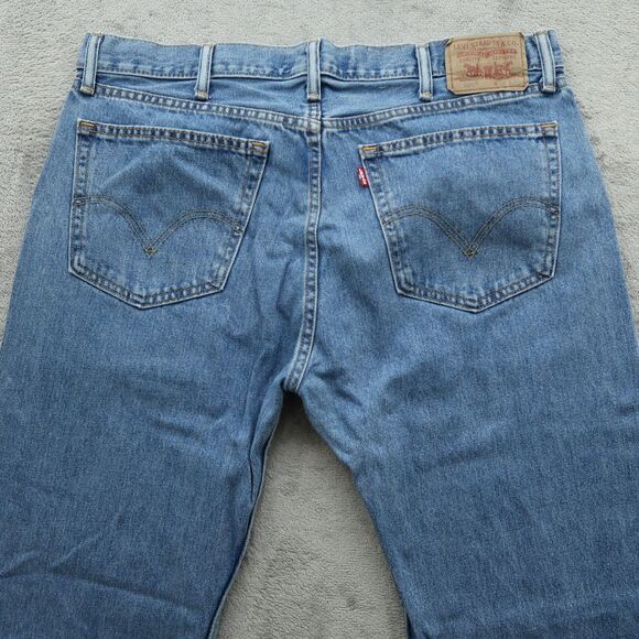 Levi's 505 Jeans Mens Size 38x30 Blue Regular Straight 100% Cotton Denim Pants - Picture 12 of 16